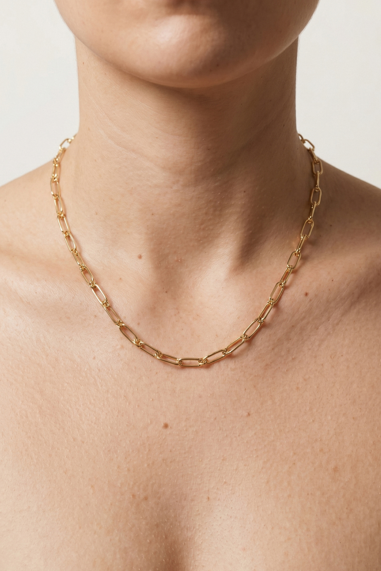 Paperclip Square Necklace/ XS.