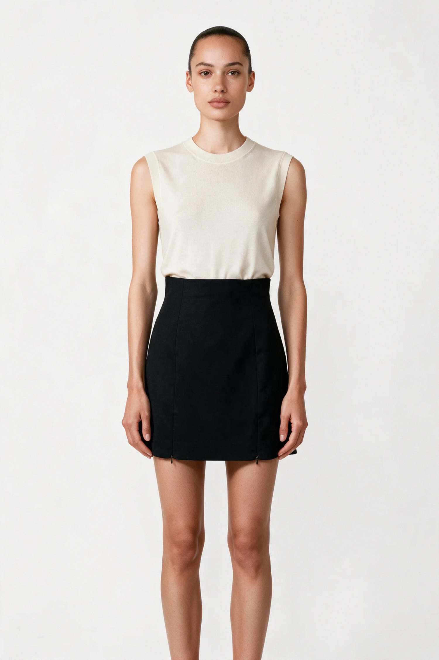 Linn Short Skirt in Virgin Wool.