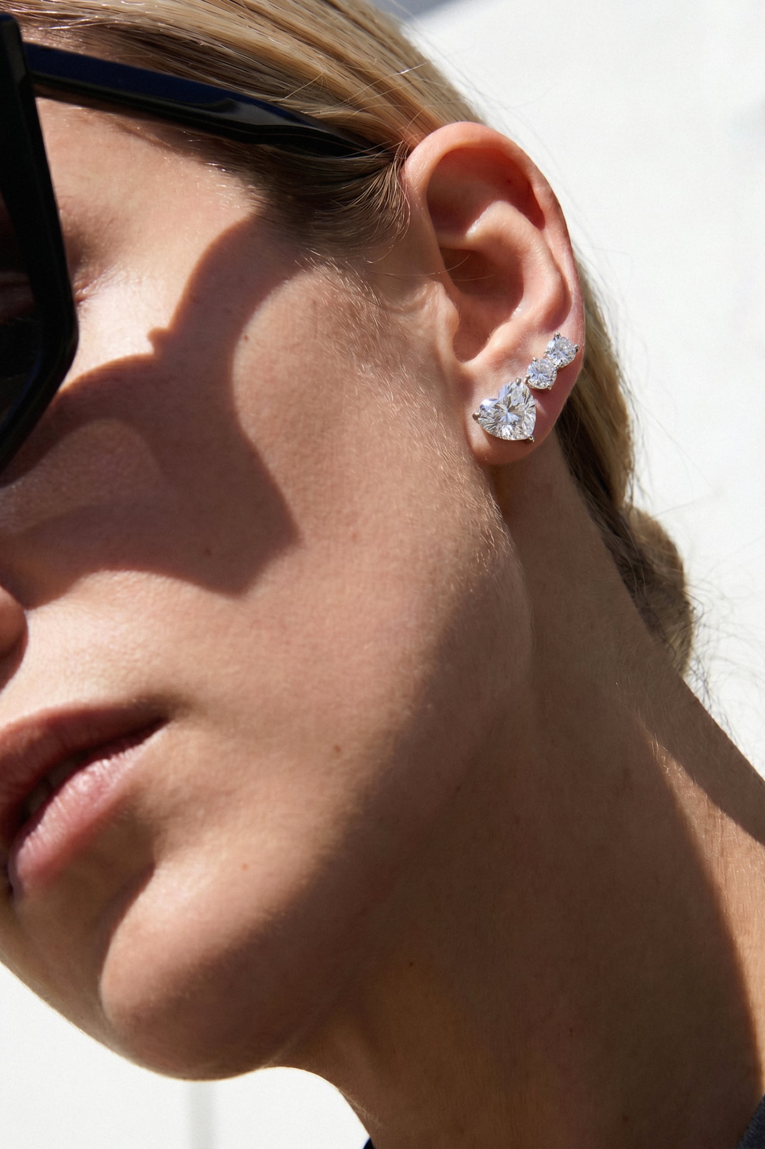Heart cut Studs.
