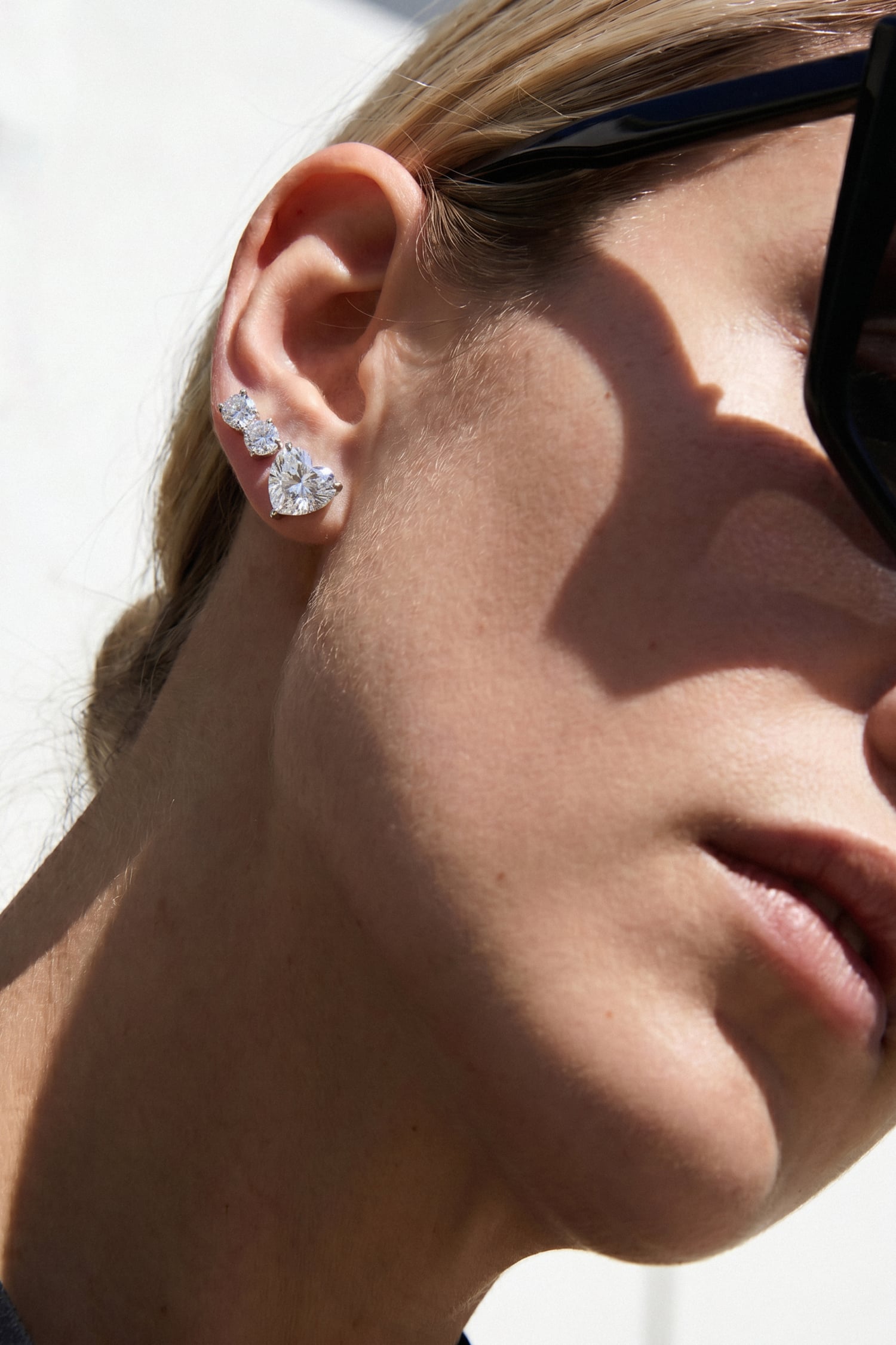 Heart cut Studs.