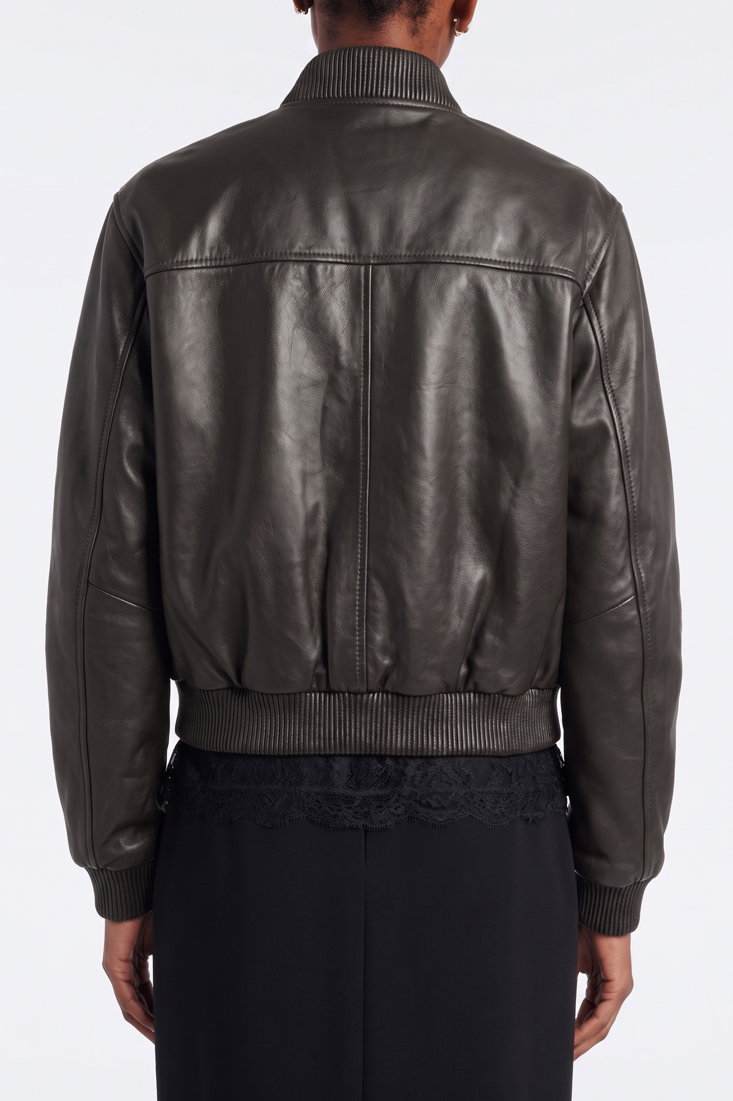 Helen Dark Olive Bomber.
